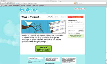 Twitter Phishing Site
